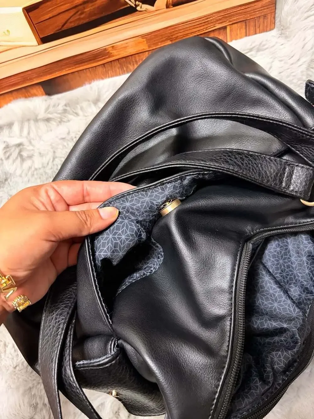 Y2K Vintage Black Cargo Hobo Bag - Shoulder Bag - 2000s Style